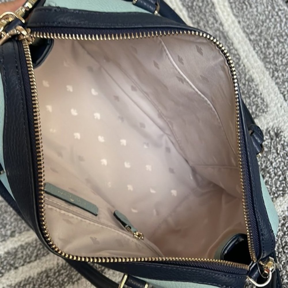Kate Spade Colorblock Pebbled Leather Mimi Satchel Aphrodite - Picture 8 of 16